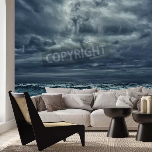 Papier peint  Avion ciel et nuages