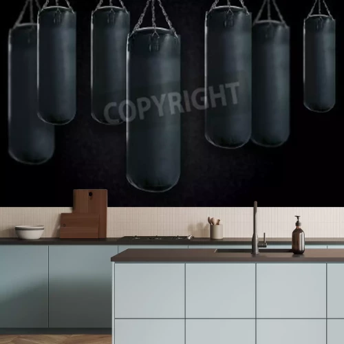 Papier peint  Sacs de boxe suspendus