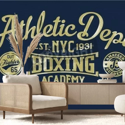 Papier peint  Boxe 3d typographie