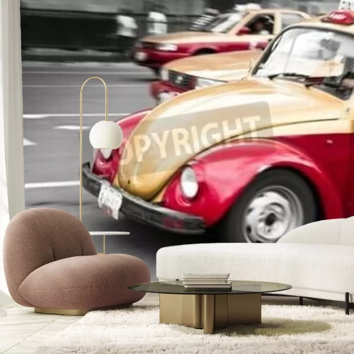 Papier peint  Taxis colorés au Mexique