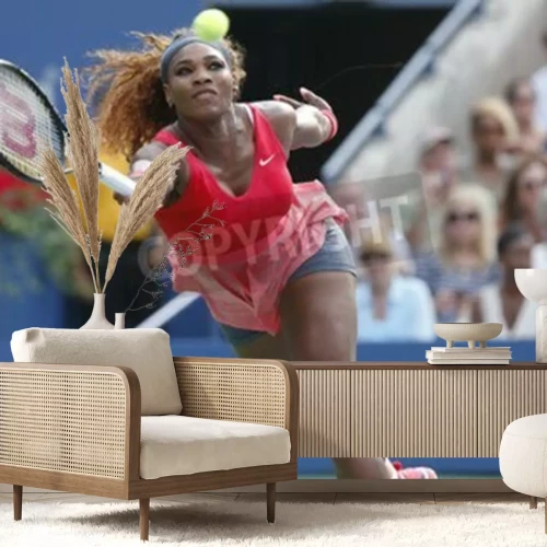 Papier peint  Serena Williams avant de jouer une balle