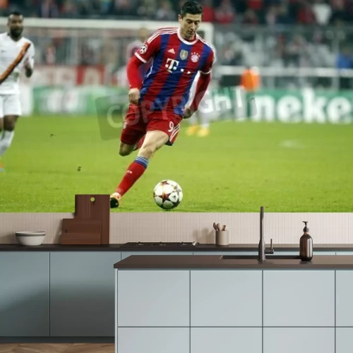 Papier peint  Robert Lewandowski en plein match en Allemagne