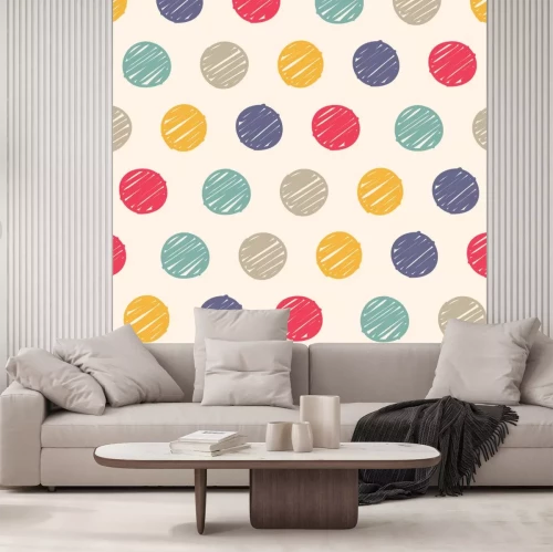 Sticker  polka doodle pattern
