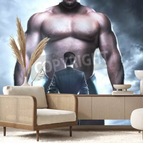 Papier peint  Boxeur vs strongman