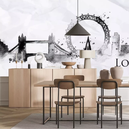 Sticker  Silhouette encre Londres