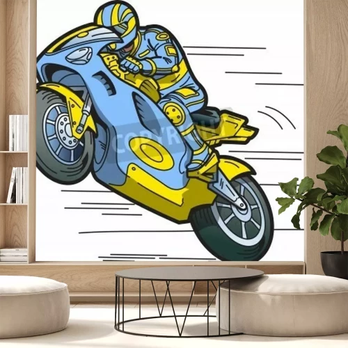 Papier peint  Speeding Motorcycle Racer
