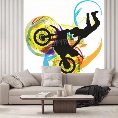 Papier peint  Biker illustration