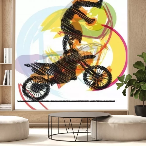 Papier peint  Résumé croquis de motard