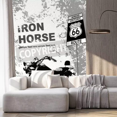 Papier peint  Grunge gray background with motorcycle image