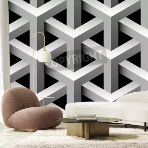 Papier peint  Motif industriel 3D