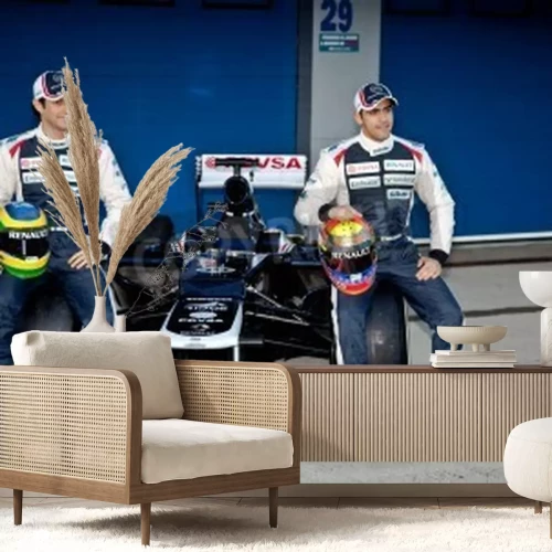 Papier peint  Pilotes de formule 1 avant la course