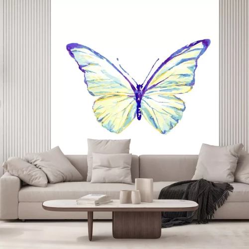 Sticker  Papillon fragile blanc