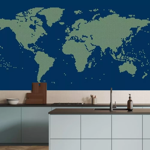 Sticker  Carte mondiale des points en détail