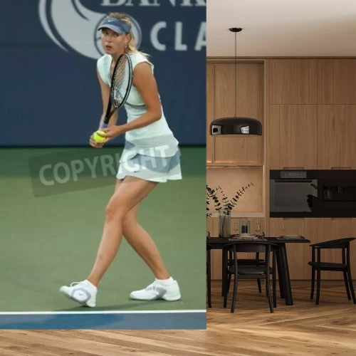 Papier peint  Match de tennis Maria Sharapova