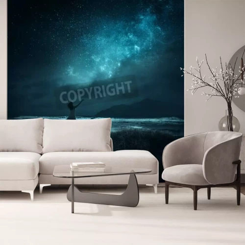 Papier peint  La femme et les étoiles