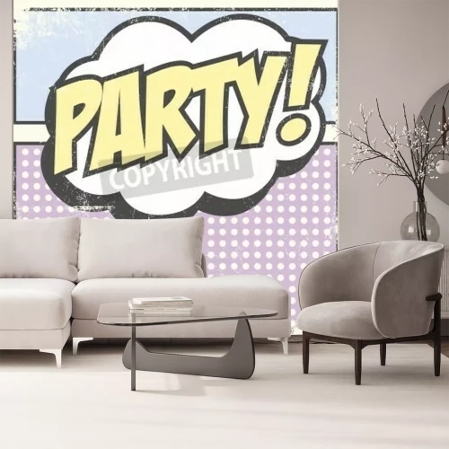 Papier peint  Image avec une inscription de style pop art