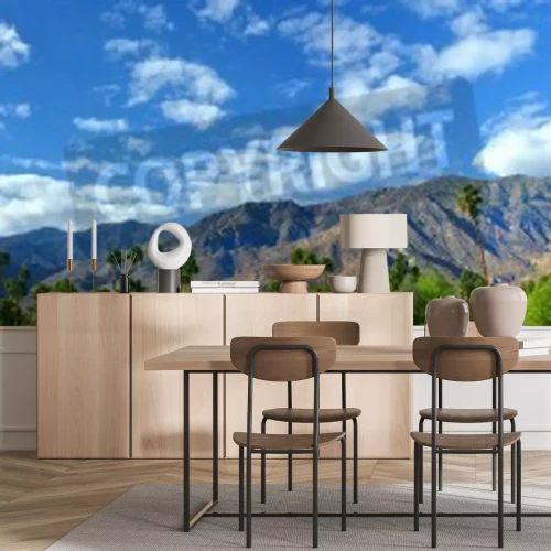 Papier peint  Panorama des montagnes dans le désert