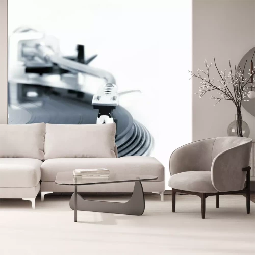 Papier peint  Plateau tournant noir et blanc