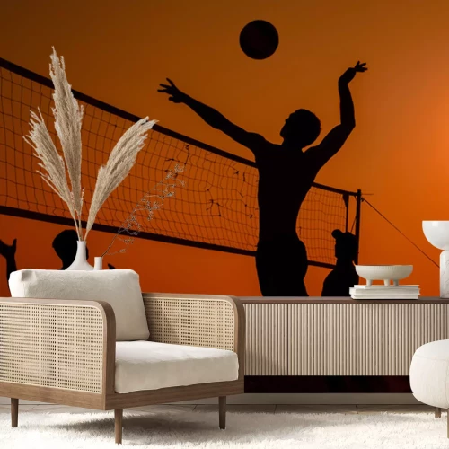 Sticker  Beach-volley silhouette