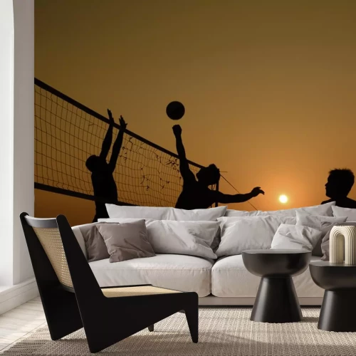 Sticker  Beach-volley silhouette