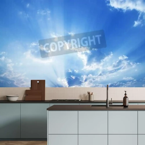 Papier peint  Aile d'avion et ciel en arrière-plan