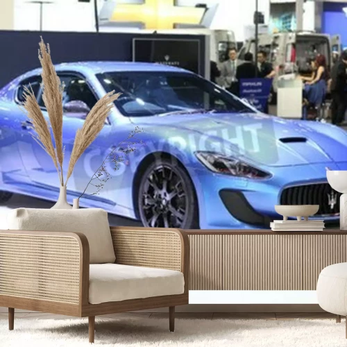 Papier peint  BANGKOK - Novembre 28: zoom image de Maserati voiture sur l'affichage à l'Expo 2014 Motor le 28 Novembre, 2014 Bangkok, Thaïlande.