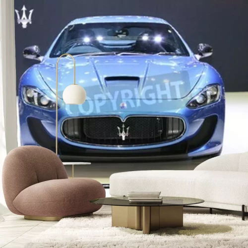 Papier peint  BANGKOK - Novembre 28: zoom image de Maserati voiture sur l'affichage à l'Expo 2014 Motor le 28 Novembre, 2014 Bangkok, Thaïlande.