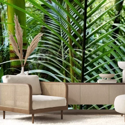 Papier peint  Arbres tropicaux et bambous