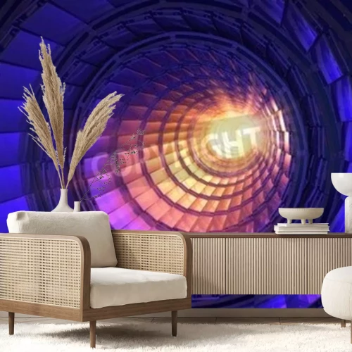 Papier peint  Tunnel néon futuriste