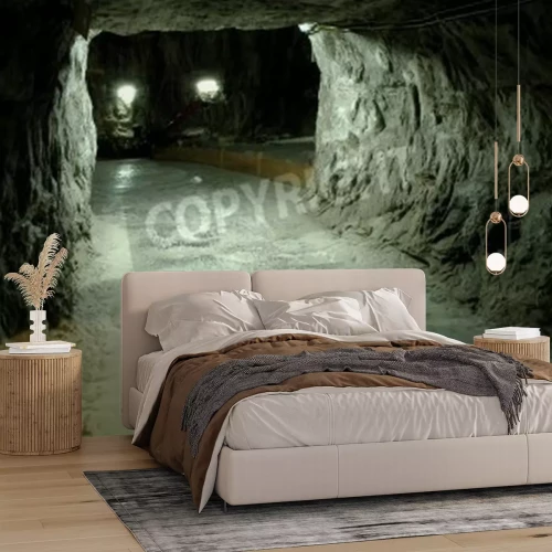 Papier peint  Tunnel creusé dans la roche