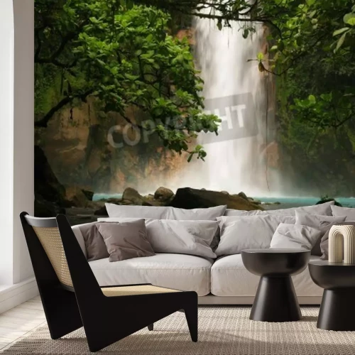 Papier peint  Chute d'eau dans la jungle des contes de fées