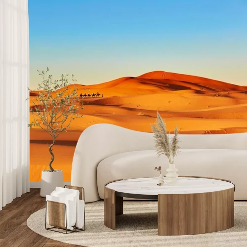 Papier peint  Caravane dans le désert du Sahara en Afrique