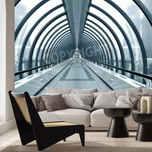 Papier peint  Tunnel urbain 3D en verre
