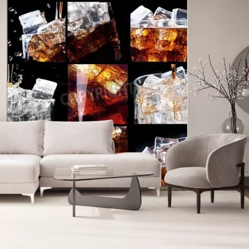 Papier peint  Glaçons dans une boisson