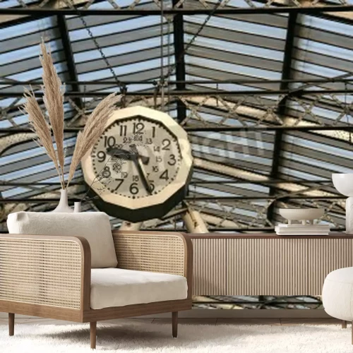 Papier peint  Horloge dans une gare parisienne