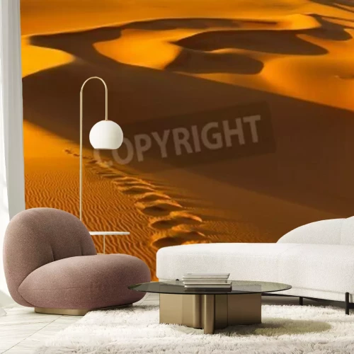 Papier peint  Vue orange sur le désert