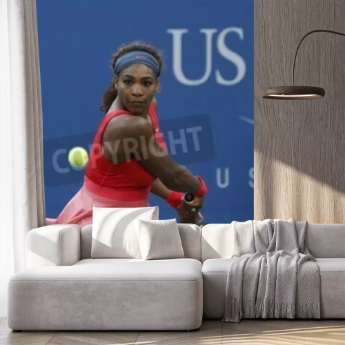 Papier peint  Serena joue une balle