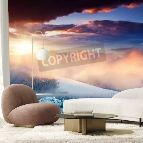 Papier peint  Désert enneigé