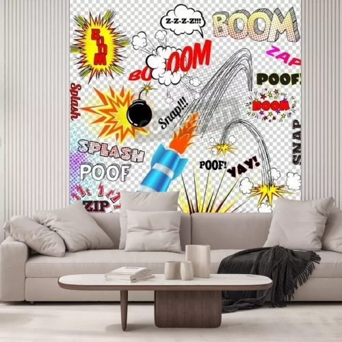 Papier peint  Bulles de BD