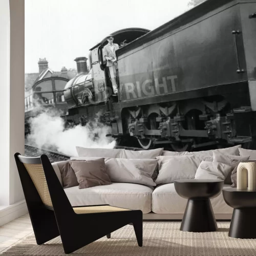 Papier peint  Locomotive noire train ancien