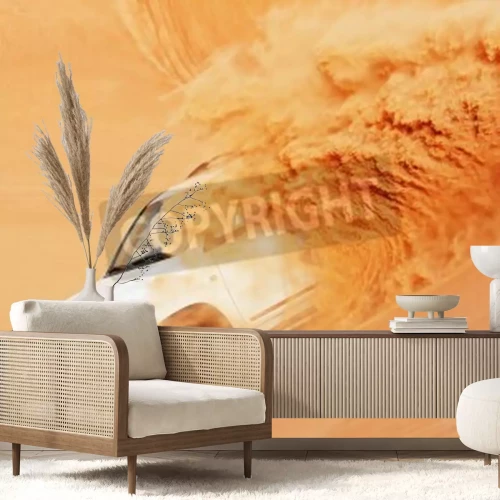 Papier peint  Voiture dans le désert