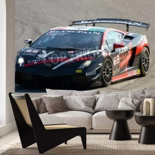 Papier peint  BARCELONE - 30 octobre: ​​Dimitri Enjalbert course à Lamborghini Super Trofeo, le 30 Octobre 2011 dans le Circuit de Catalunya, Barcelone, Espagne