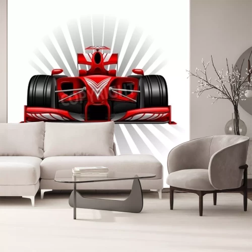 Sticker  Formule 1 Red Racing Car