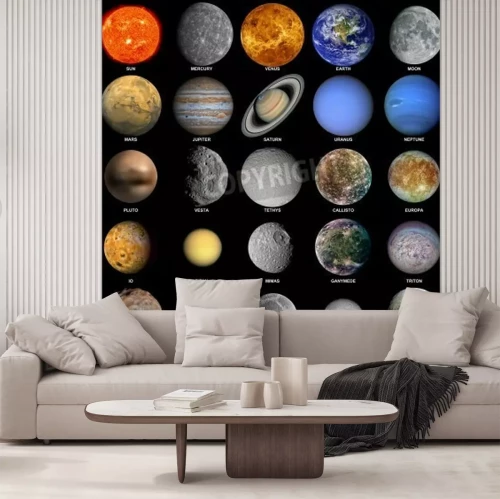 Papier peint  Système solaire avec toutes les planètes