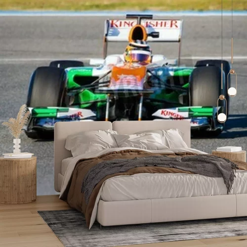 Papier peint  Formule 1 bolide vert