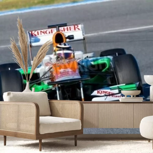 Papier peint  Bolide vert formule 1