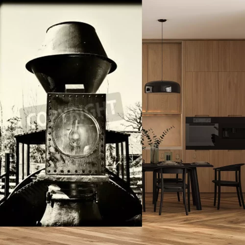 Papier peint  Gros plan sur un train à vapeur