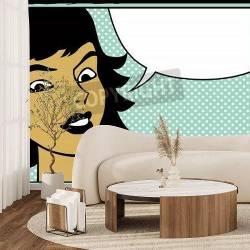 Papier peint  Image de femme pop art