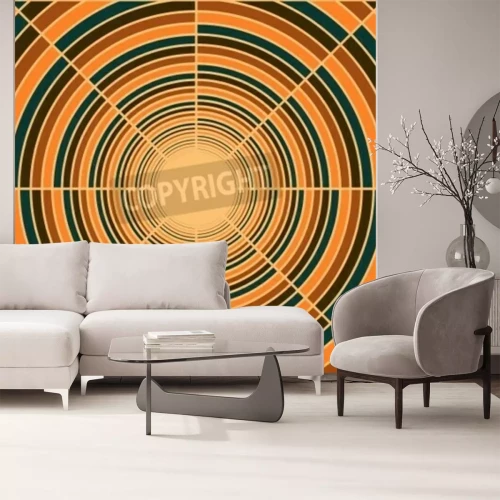 Papier peint  Tunnel 3D style rétro