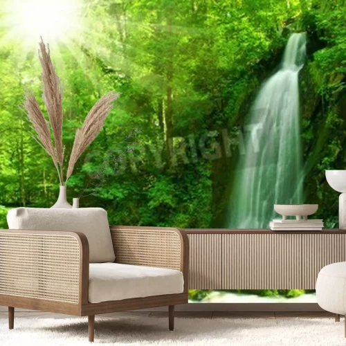 Papier peint  Chute d'eau dans la jungle tropicale